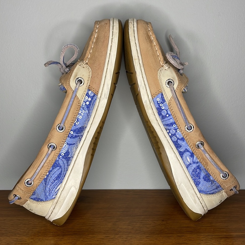 SPERRY TOP-SIDERS ANGELFISH 🐟 VARSITY BOAT SHOE in BLUE - Picture 6 of 11
